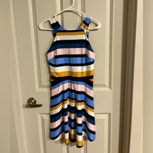 Multicolor striped sleeveless dress size medium